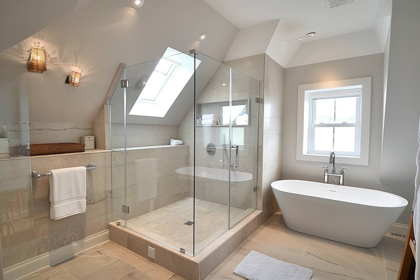 Salle de bain aménagée sous les toits

Espace bain sous les combles