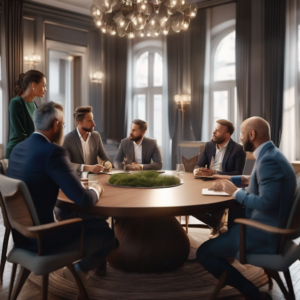 Discussion animée autour d'une table circulaire