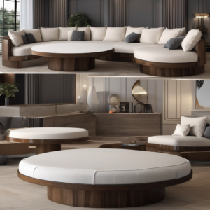 Mobilier rond s'agrandissant pour plus de convives