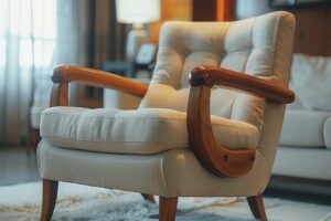 Fauteuil moderne aux lignes épurées et élégantes