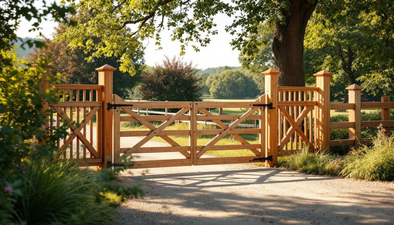 Portail bois pour chevaux : modèles variés et prix attractifs