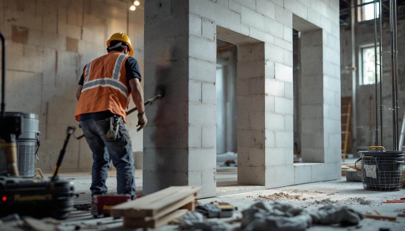 Prix mur parpaing banché au m2 : comparez les coûts et options