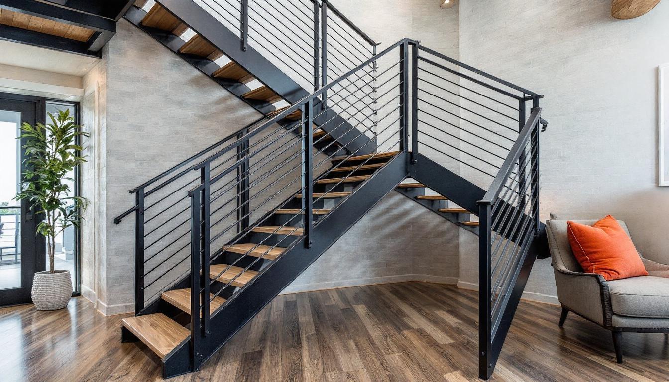 Rampe escalier acier : design, sécurité et personnalisation à découvrir