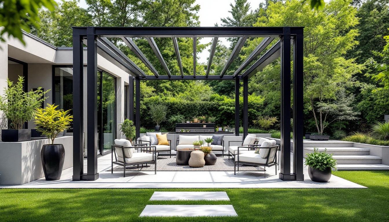 Pergola aluminium 4x3 : designs modernes et options personnalisées